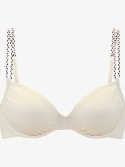 Haut de maillot de bain à armatures avec motif structuré et détails tressés