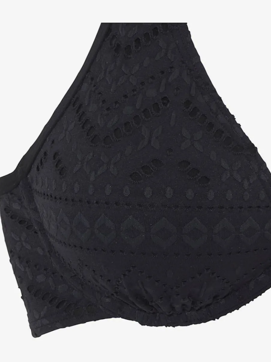 Haut de maillot de bain à armatures avec bonnets amovibles et matière structurée