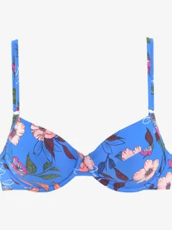Haut de maillot de bain à armatures motifs floraux doux