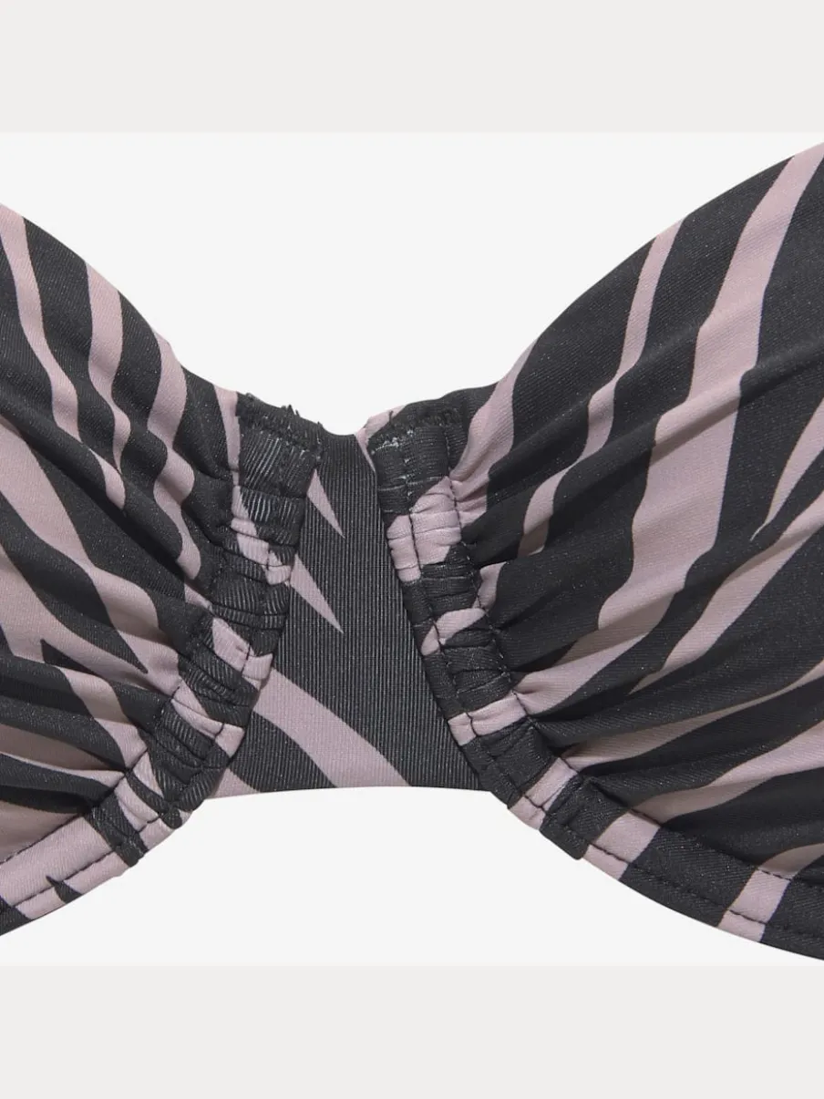 Haut de maillot de bain avec armatures à rayures