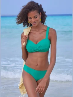 Haut de maillot de bain avec bretelles réglables et bonnet doux
