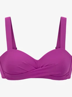 Haut de maillot de bain avec bretelles réglables et bonnet doux