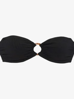 Haut de maillot de bain bandeau avec bonnets amovibles et anneau décoratif