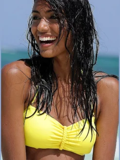 Haut de maillot de bain bandeau avec bonnets amovibles et bretelles ajustables
