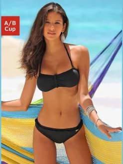 Haut de maillot de bain bandeau avec bonnets amovibles et bretelles ajustables