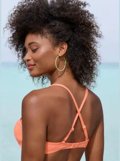 Haut de maillot de bain bandeau avec bonnets rembourrés et bretelles amovibles