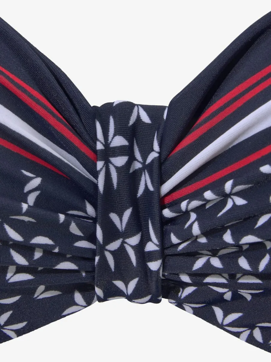 Haut de maillot de bain à bretelles réglables avec imprimé minimaliste