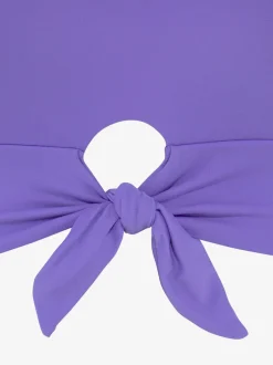 Haut de maillot de bain court avec col rond et recyclé