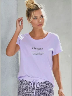 Haut de pyjama court imprimé devant