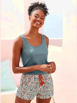 Haut de pyjama débardeur côtelé