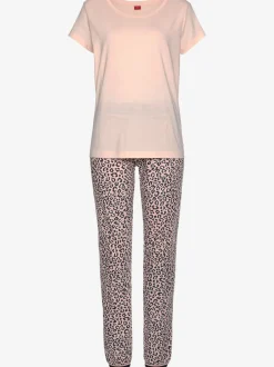 Haut de pyjama manches courtes à encolure ronde