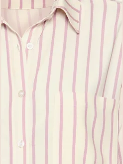 Haut de pyjama à manches longues et col t-shirt
