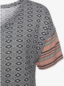 Haut de pyjama t-shirt avec motif ethnique