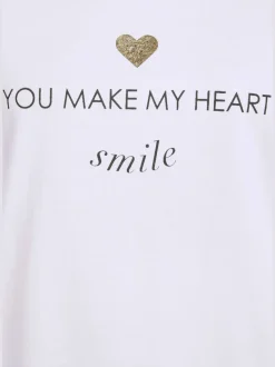 Haut de pyjama t-shirt de nuit avec imprimé devant