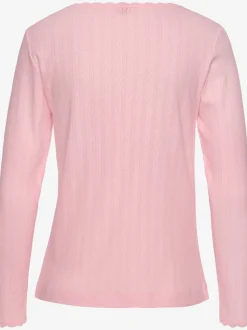Haut de pyjama t-shirt de nuit fantaisie en tricot ajouré