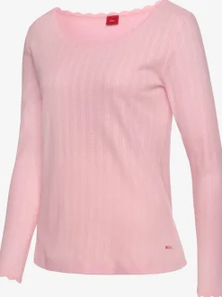 Haut de pyjama t-shirt de nuit fantaisie en tricot ajouré