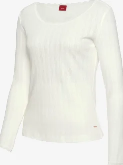 Haut de pyjama t-shirt de nuit fantaisie en tricot ajouré