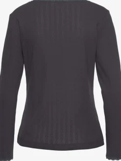 Haut de pyjama t-shirt de nuit fantaisie en tricot ajouré