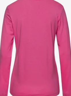 Haut de pyjama t-shirt à manches longues avec imprimé feuille