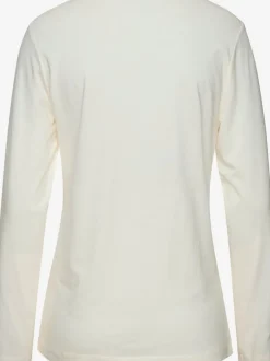 Haut de pyjama t-shirt à manches longues avec imprimé feuille