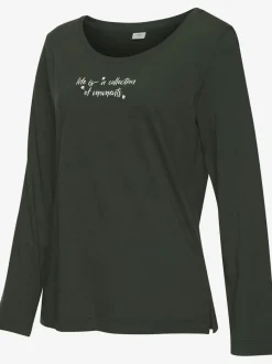 Haut de pyjama t-shirt à manches longues s.oliver avec imprimé devant