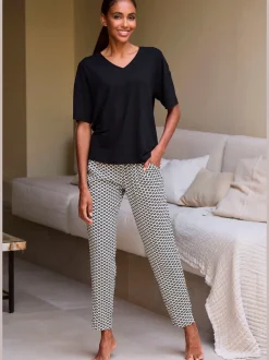 Haut de pyjama t-shirt à manches courtes