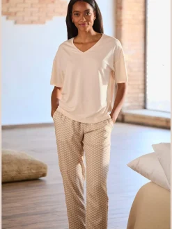 Haut de pyjama t-shirt à manches courtes