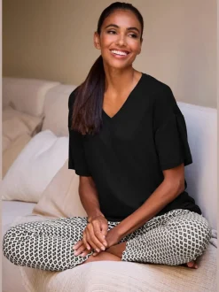 Haut de pyjama t-shirt à manches courtes