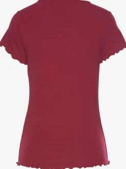 Haut de pyjama t-shirt à manches courtes avec encolure ronde