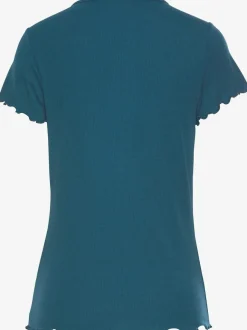 Haut de pyjama t-shirt à manches courtes avec encolure ronde