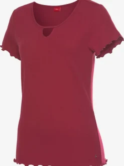 Haut de pyjama t-shirt à manches courtes avec encolure ronde