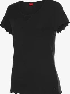 Haut de pyjama t-shirt à manches courtes avec encolure ronde