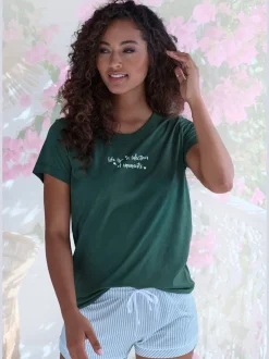 Haut de pyjama t-shirt s.oliver avec imprimé devant
