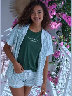 Haut de pyjama t-shirt s.oliver avec imprimé devant