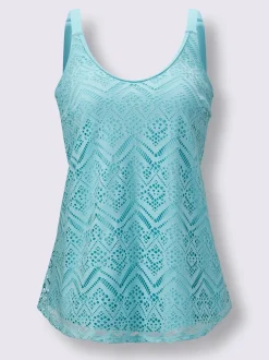 Haut de tankini ample avec dentelle et bretelles réglables