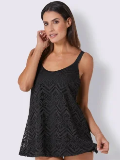 Haut de tankini ample avec dentelle et bretelles réglables