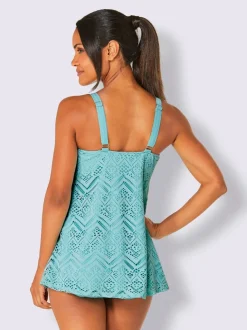 Haut de tankini ample avec dentelle et bretelles réglables