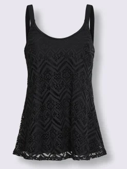 Haut de tankini ample avec dentelle et bretelles réglables