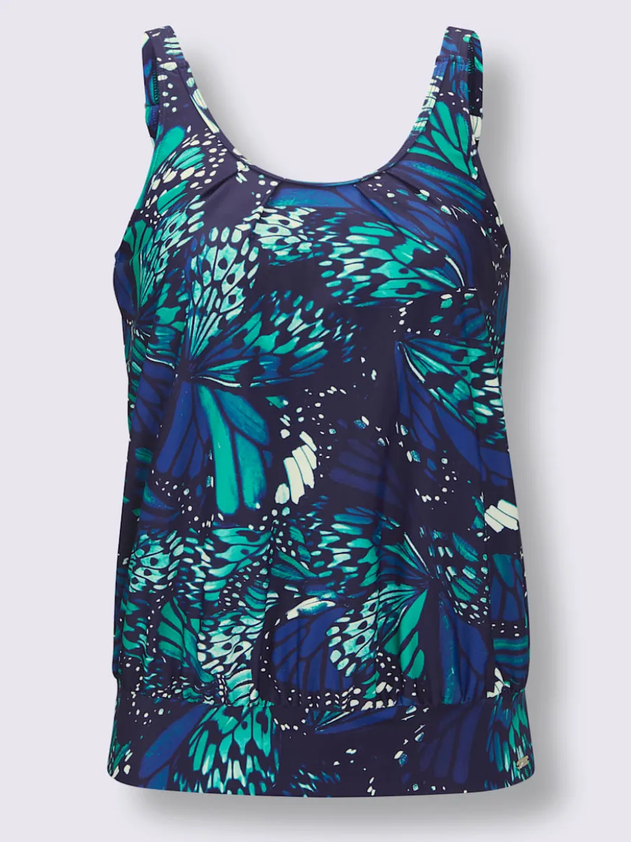 Haut de tankini ample à imprimé floral ajustable