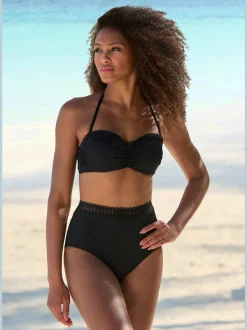 Haut de tankini à armatures avec col V et nouage