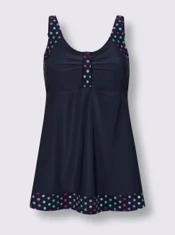 Haut de tankini avec encolure en V et imprimé.