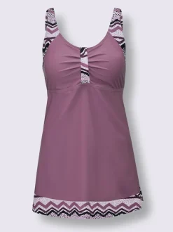 Haut de tankini avec encolure en V et bretelles réglables