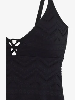 Haut de tankini avec laçage décoratif et bonnets amovibles
