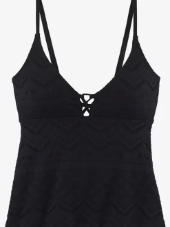Haut de tankini avec laçage décoratif et bonnets amovibles