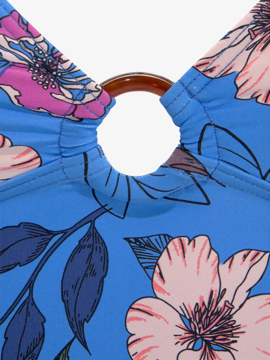 Haut de tankini à fleurs avec bretelles ajustables
