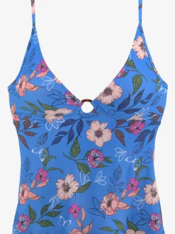 Haut de tankini à fleurs avec bretelles ajustables