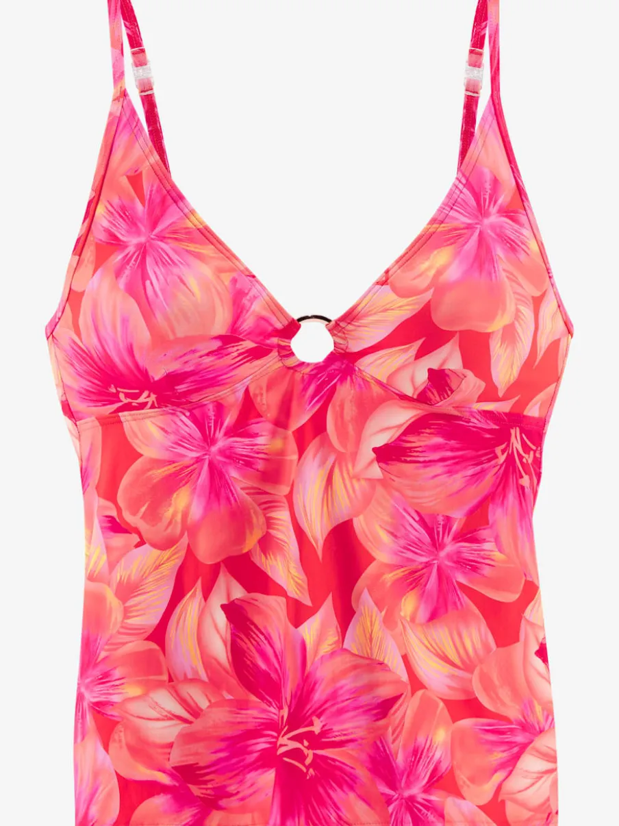 Haut de tankini à motif floral avec bretelles amovibles