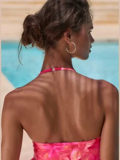 Haut de tankini à motif floral avec bretelles amovibles