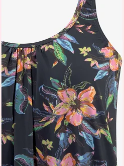 Haut de tankini à motifs floraux avec bretelles et bon maintien