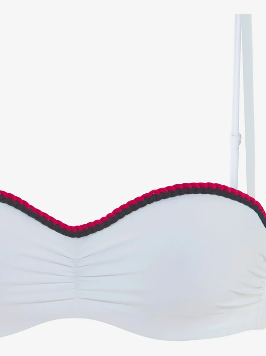 Hauts de bikini bandeau à armatures avec cordons amovibles